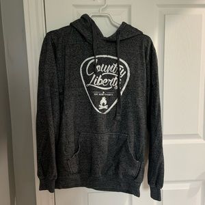 Women Country Liberty Grey/White Sweat Shirt